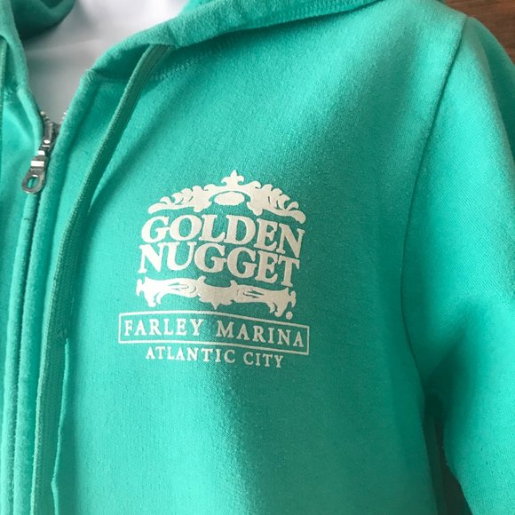 Landry's Green "Golden Nugget Farley Marina" Zip-Up Hoodie Sweatshirt Medium - Picture 3 of 10